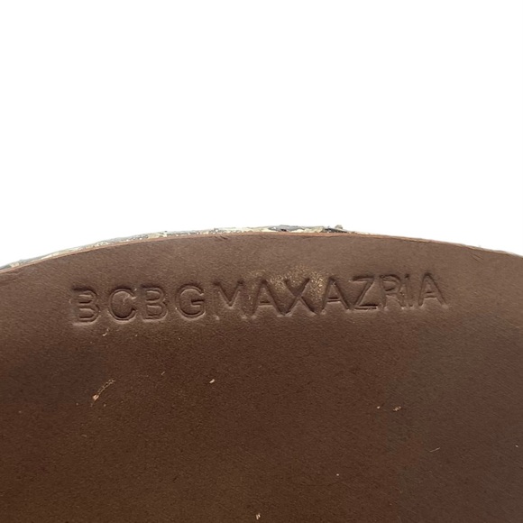 NEW BCBGMaxAzria Pump Nate Black Snake Print Leather Peep Toe Size 9.5 - Picture 11 of 13